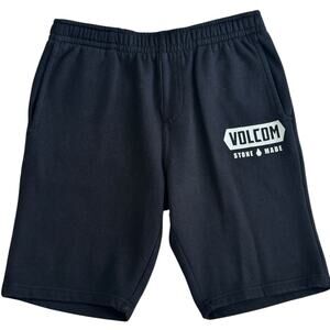 VOLCOM Boys Black Sweat Shorts Large